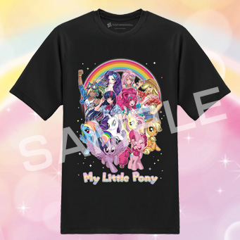 MY LITTLE PONY美少女 MANE 6 Tシャツ BLACK