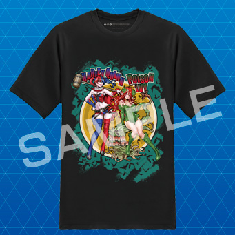 DC COMICS美少女 ハーレイ・クイン＆ポイズン・アイビー Tシャツ BLACK